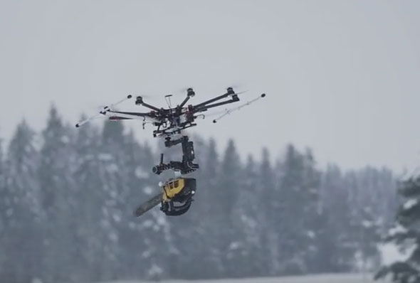 Drone with Remote Controlled Chainsaw - Robotic Gizmos