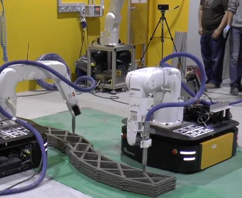 Large-Scale 3D Printing with a Team of Mobile Robots - Robotic Gizmos